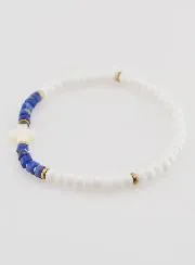 Religieuze Armband van Steen en Parelmoer - Blauw