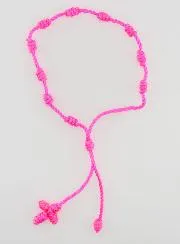 Tientje Armband met Neonroze Koord