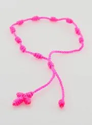 Tientje Armband met Neonroze Koord