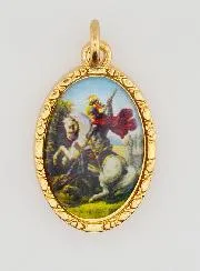 Medaillon met Gedraaide Rand 25mm - Sint-Joris