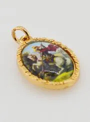 Medaillon met Gedraaide Rand 25mm - Sint-Joris