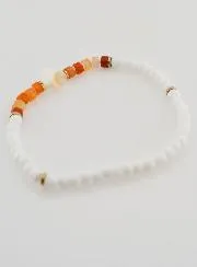 Religieuze Armband van Steen en Parelmoer - Bruin