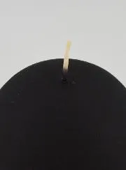 Kaars Kerstbal 8cm - Fluweel Zwart