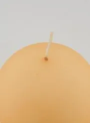 Decoratieve Kaars in Bolvorm - Mat Crème