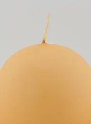 Kerstbal Kaars 8 cm - Crème Fluweel