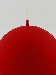 Kaars Kerstbal 8cm - Fluweel Rood