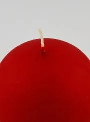 Kaars Kerstbal 8cm - Fluweel Rood