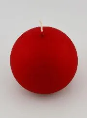 Decoratieve Kaars in Bolvorm - Mat Rood