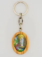Sleutelhanger OLV van Lourdes en Sint Christoffel