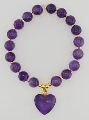 Edelsteen Armband Hart - Amethist