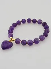 Edelsteen Armband Hart - Amethist