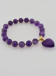 Edelsteen Armband Hart - Amethist
