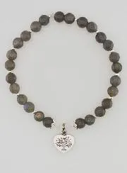 Armband van Natuursteen - Labradoriet en Levensboom