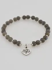 Armband van Natuursteen - Labradoriet en Levensboom