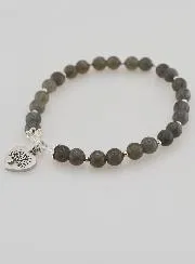 Armband van Natuursteen - Labradoriet en Levensboom