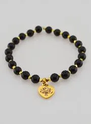 Armband van Natuursteen - Toermalijn en Levensboom
