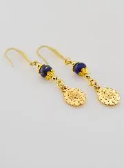 Wonderdadige Medaille - Oorbellen van Lapis Lazuli