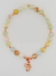 Armband van Natuursteen - Morganiet en Beschermengel
