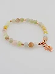 Armband van Natuursteen - Morganiet en Beschermengel