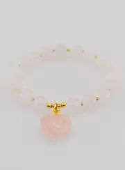 Edelsteen Armband Hart - Rozenkwarts