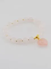Edelsteen Armband Hart - Rozenkwarts