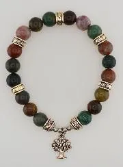 Armband van Indiase Agaat met Levensboom