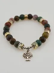 Armband van Indiase Agaat met Levensboom