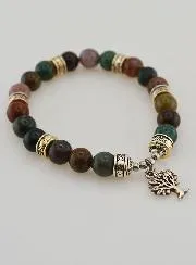 Armband van Indiase Agaat met Levensboom