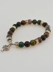 Armband van Indiase Agaat met Levensboom