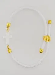 Religieuze Armband met Kruis - Wit