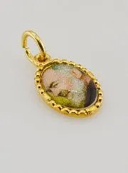 Medaillon met Gedraaide Rand 15mm - Padre Pio