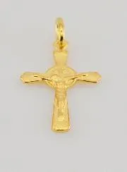 Vergulde Hanger Kruis van Sint Benedictus - 22mm