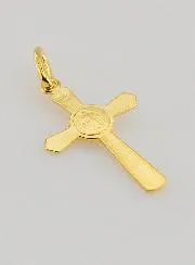Vergulde Hanger Kruis van Sint Benedictus - 22mm