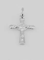 Zilveren Hanger Kruis van Sint Benedictus - 22mm