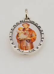 Medaille met Gedraaide Rand 25mm - Sint Antonius