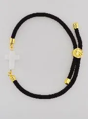 Religieuze Armband met Kruis - Zwart