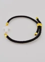 Religieuze Armband met Kruis - Zwart
