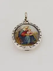 Medaillon met Gedraaide Rand 25mm - Heilige Anna