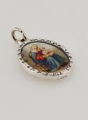 Medaillon met Gedraaide Rand 25mm - Heilige Anna