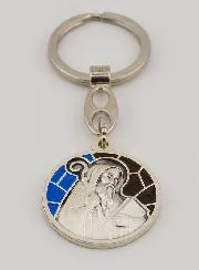 Sleutelhanger met Emaille Sint Benedictus