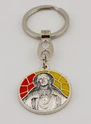 Sleutelhanger met Emaille Heilig Hart van Jezus