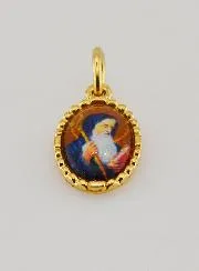 Medaillon met Gedraaide Rand 15mm – Heilige Benedictus