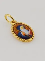 Medaillon met Gedraaide Rand 15mm – Heilige Benedictus