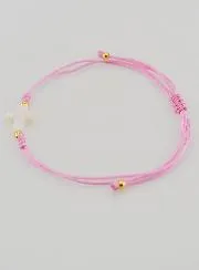 Armband met Kruis - Roze