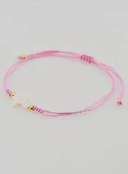 Armband met Kruis - Roze