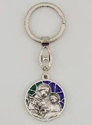Sleutelhanger met Emaille Sint Antonius