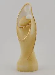 Beeld van de Maagd Maria met Kind van Beschilderd Albast - 12cm
