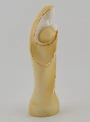 Beeld van de Maagd Maria met Kind van Beschilderd Albast - 12cm