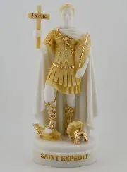 Beeld van Sint Expeditus van Beschilderd Albast - 19cm