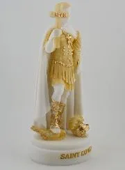 Beeld van Sint Expeditus van Beschilderd Albast - 19cm